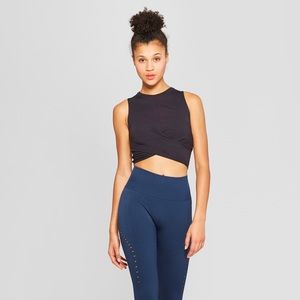 JoyLab Twist Front Workout Crop Top